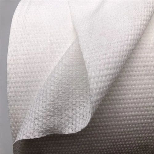 Tissu de serviette jetable en relief en relief respirante pour lingettes humides Viscos Coton Spunlace Tissu non tissé
