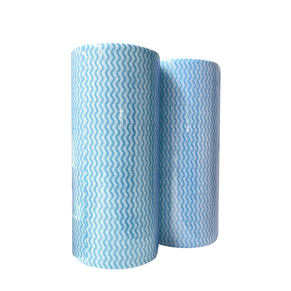 Jumbo Roll imprimé Spunlace non tissé pour la fabrication de lingettes de nettoyage