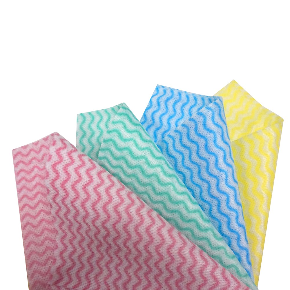 Jumbo Roll imprimé Spunlace non tissé pour la fabrication de lingettes de nettoyage